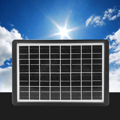 Painel Solar 15w Carregamento Rápido Saídas 16v, 9v E 6v Cor Preto