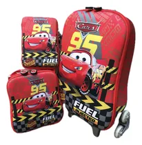Comprar Kit Mochila Escolar Alto Reliev+lonch+cart Cars Rayo Mcqueen