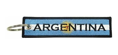 Llavero De Automoción, Llavero Bandera Argentina, 100% Borda