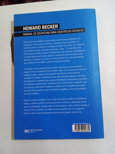 Imagen 2 de 2 de Manual De Escritura - Becker - Siglo Xxi 2014