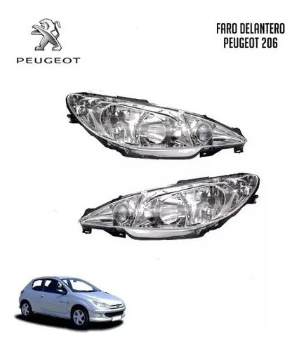 Faro Delantero Peugeot 206