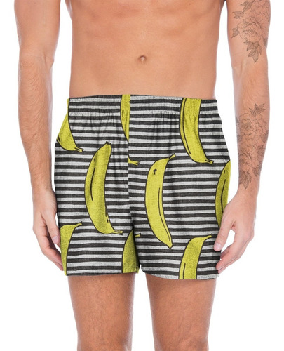 Imagem 3 de 4 de Cueca Samba Canção Listras Listrado Retro Vintage Banana