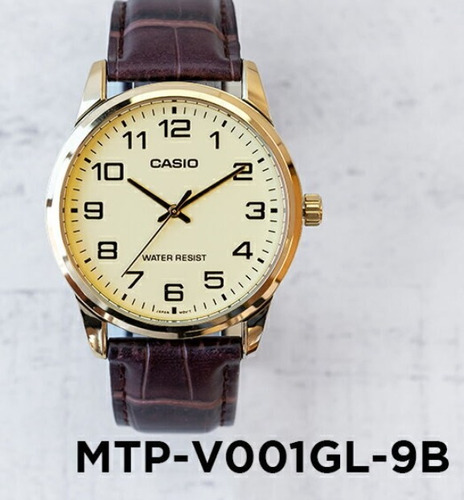 Reloj Casio Mtpv001gl-9b Análogo  Clasico Somos Tienda