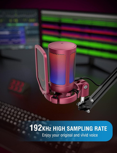 Micrófono Fifine Gaming, Pc/ps4/ps5, C/ Anti-pop, Rgb