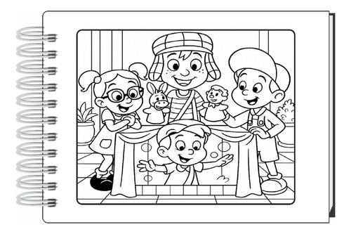 Pintar Livro De Colorir Turma Do Chaves Capa Dura Varios Desenhos Tamanho A5