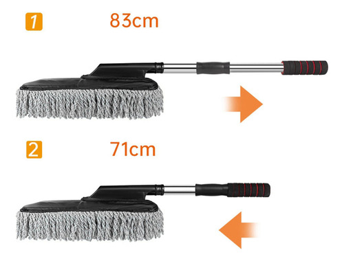 Hjq Cepillo De Coche Con Mango Telescópico Extensible Para