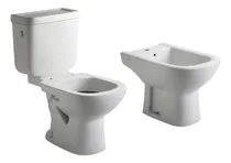 Comprar Combo Bari Inodoro Largo Ferrum Bari Deposito Dual Bidet 1ag * Color Blanco