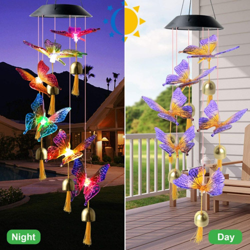 D Lámpara De Sol Colgante Led Lámpara De Jardín Carillón De