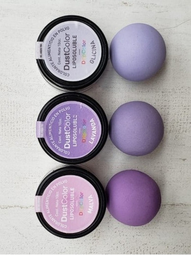 Imagen 2 de 5 de Colorante En Polvo Liposoluble Lavanda 10cc Dust Color