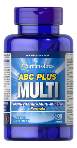 Abc Plus Multivitamin And Multi Mineal 100 Tablets Sabor Sin Sabor