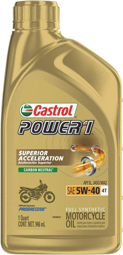 Aceite Sintetico Moto Bmw Castrol Power 1 5w40  8 Botellas