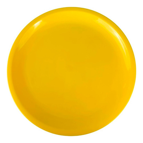 Platos Extendido Yuliana Taquero De Plástico 25 Color Amarillo Lisa
