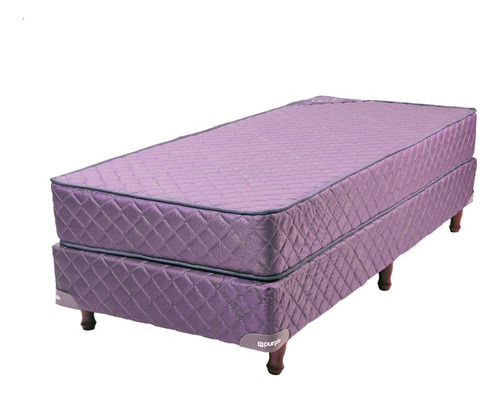 Purple sommier 1 plaza y media 90x1.90 y colchón color purpura