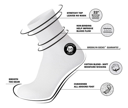 Pack De 6 Calcetines Deportivos Para Diabéticos Longitud Atl