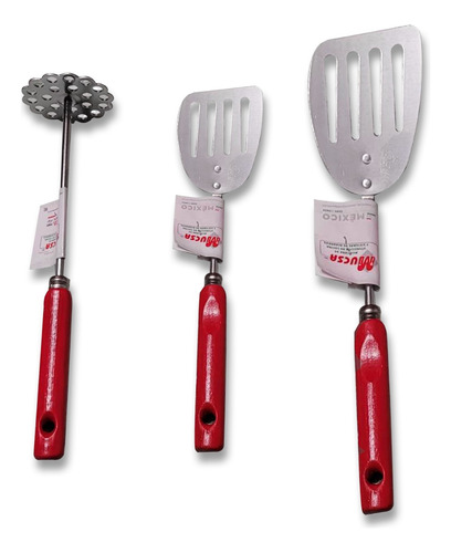 Utensilios De Cocina Volteadores Y Machacador De Frijoles 3
