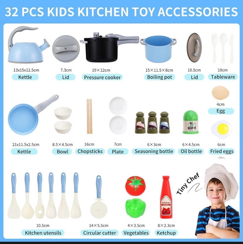 Juego De Cocina 32 Piezas/set De Juego De Cocinar /infantil