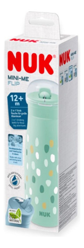 Copo Nuk Mini Me Flip de 450 ml com tampa 2 em 1, cor verde