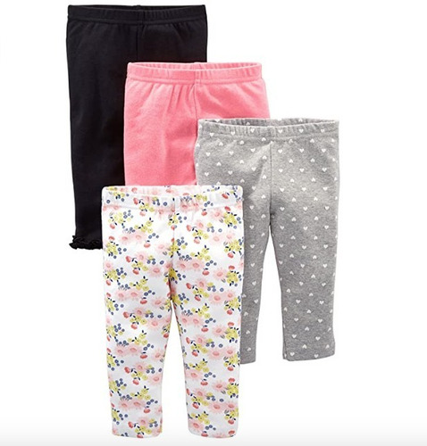 Simple Joy By Carters Paquete De 4 Pantalones Para Niñas