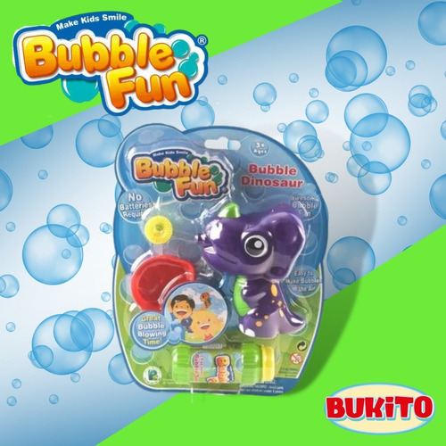 Burbujero Dinosaurio Bubble Fun Burbujas Divertidas Manual