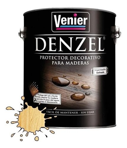 Denzel Lasur Protector Revestidor Madera Satinado X1 Litro