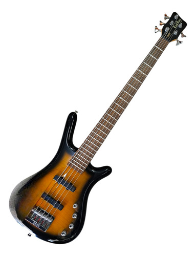 Bajo Corvette Rock Bass By Warwick 5 Cuerdas Activo Diestro Marrón Brillante 5 (Usado)