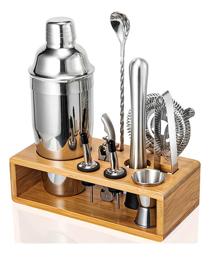 Cocktail Shaker Set, Mixology Bartender Kit 10-piece Bar Too