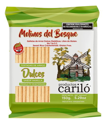 Pack X 6 Tostadas De Arroz Molinos Del Bosque Light X 150 Gr