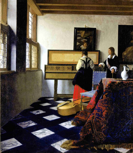 Lienzo Canvas Arte Barroco Lección De Música Vermeer 60x50