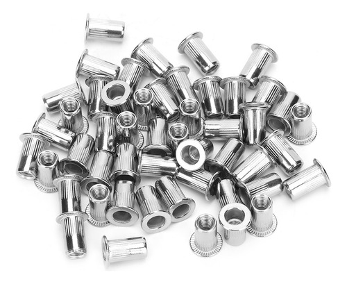 Fastener Rivet Nut 50pcs Stainless Steel Ribbing M5 Hardware