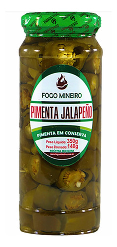 Pimenta Jalapeño Verde Em Rodelas 350g Conserva C/ 15 Un