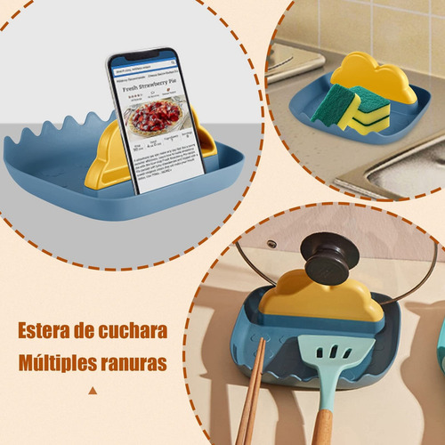 Soporte Para Cucharas De Cocina, Soporte Para Cuchara Y Tapa