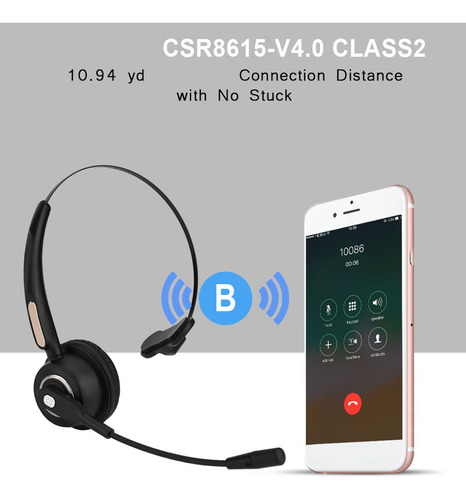 Auriculares Bluetooth Para Centro De Llamadas, 12 Horas, Can