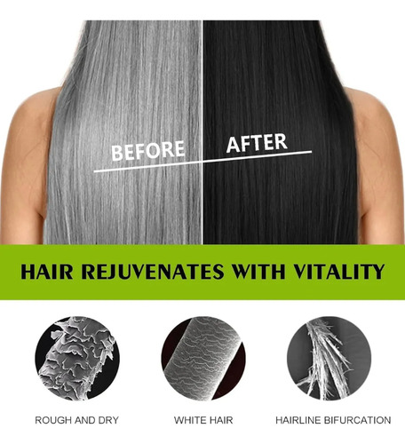 Shampoo De Tintura Instantânea Cobre Cabelos Grisalhos, Geng