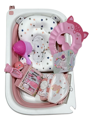 Bañera Tina Plegable Para Bebe Mas Accesorios De Baño