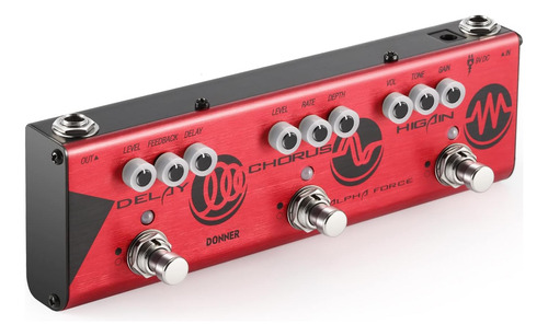 Donner Multi Guitar Effect Pedal Alpha Force 3 In 1 Effec...