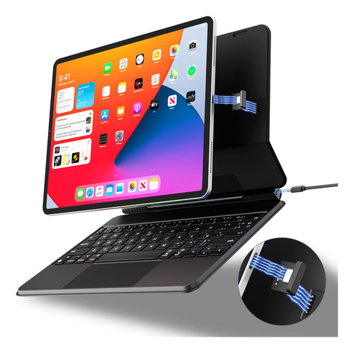 Funda Con Teclado Pro Keys Para iPad 10.9/11 Air4/5/11