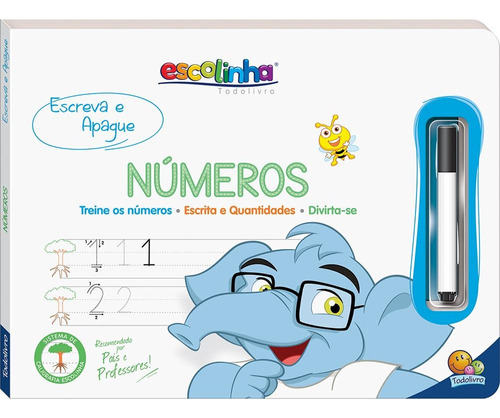 Escolinha Escreva e Apague II: Números, de © Todolivro Ltda.. Editora Todolivro Distribuidora Ltda. em português, 2021