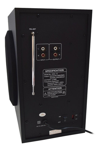Caixa de som Xtrad XDG-12 portátil Preto 110V/227V