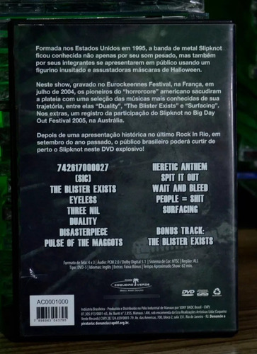 Dvd Slipknot - Keep The Fce - Original Novo