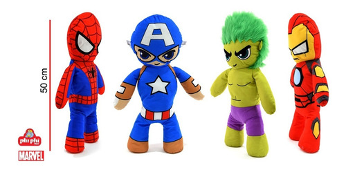 Peluche Muñeco Avengers Cap. America Spiderman Ironman Hulk