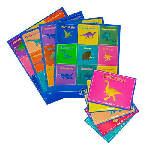 Juego De Mesa Loteria Dinosaurios Y Animales Prehistóricos