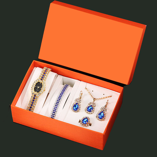 5pcs/set Set De Regalo Compacto Con Diamantes