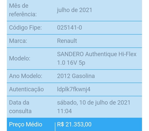 Imagem 9 de 10 de Renault Sandero 2012 1.0 16v Authentique Hi-flex 5p