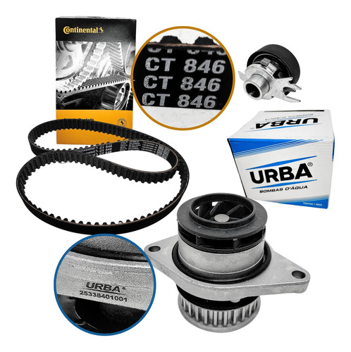Kit Tensor Correia Bomba Agua Gol Voyage Saveiro G5 G6 Ea111