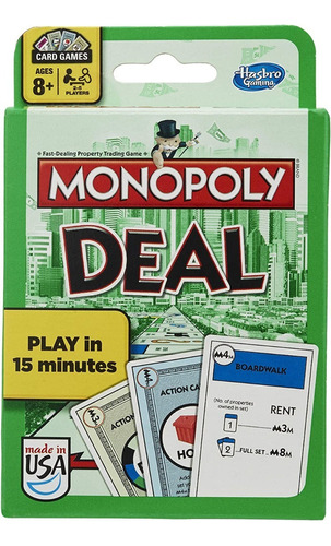 Monopoly Deal Juego De Cartas  Estan En Inglés Vg