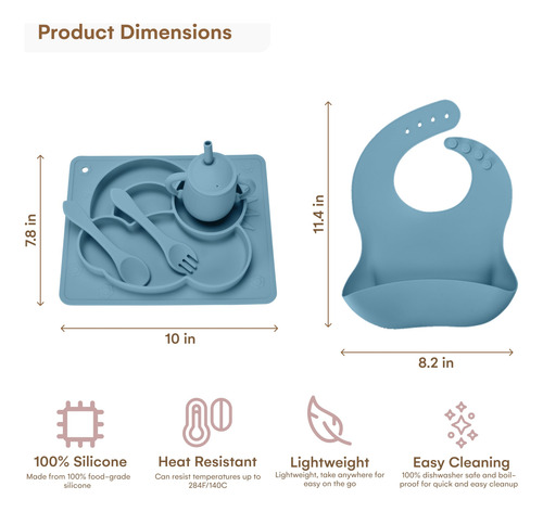 Childlike Behavior Juego De 5 Alimentación Silicona Mmg