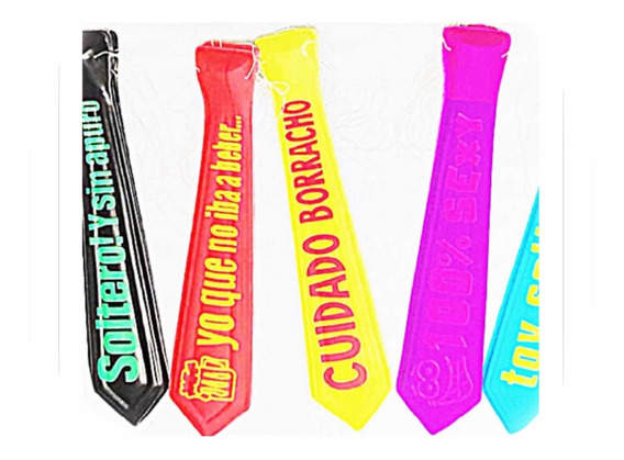 192 Corbata Neon Frases Plastico Glow Partynices