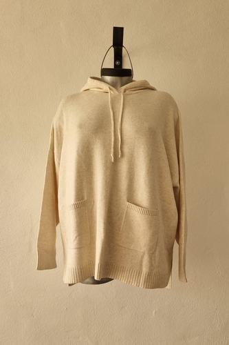 Sueter Tejido Suave Sudadera Hoodie Canguro Mujer Tall Extra