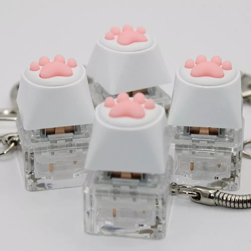 Para New Fidget De Teclas Llavero De Silicona Suave Con