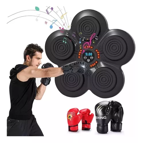 Boxing Fitness - Música electrónica de pared, máquina de boxeo inteligente  con Bluetooth y guante de boxeo, multiobjetivo musical, blanco de pared de